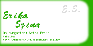 erika szina business card